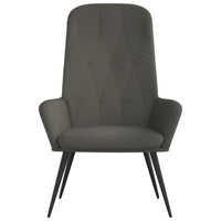 Sedia Relax Grigio Scuro in Velluto 341195