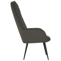 Sedia Relax Grigio Scuro in Velluto 341195
