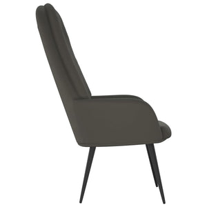Sedia Relax Grigio Scuro in Velluto 341195