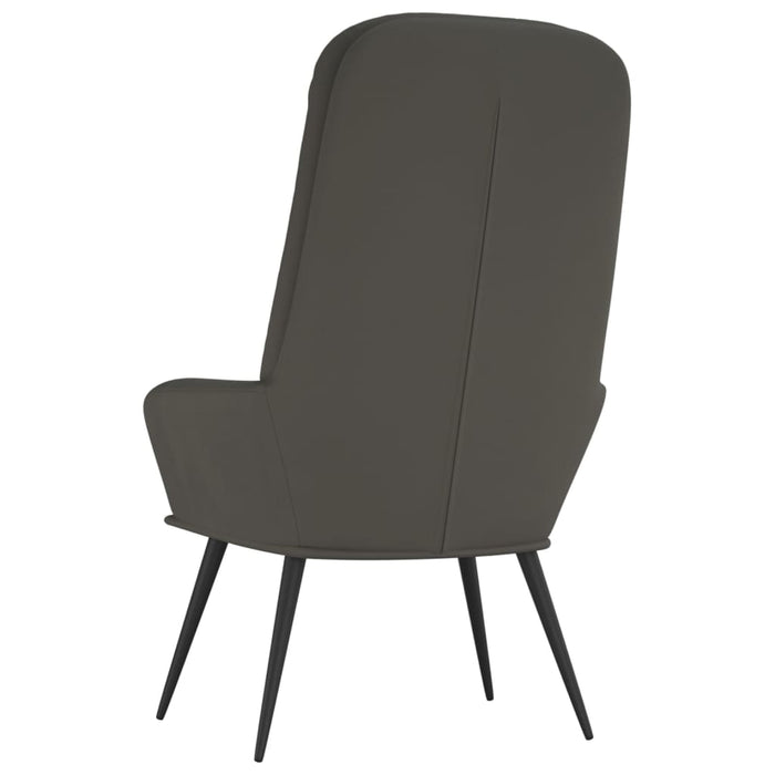 Sedia Relax Grigio Scuro in Velluto 341195