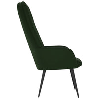 Sedia Relax Verde Scuro in Velluto 341196