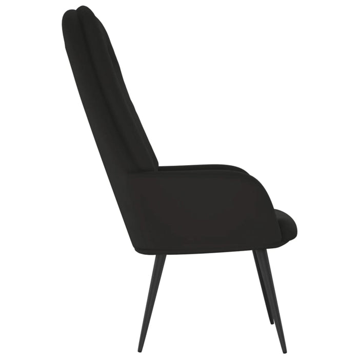 Sedia Relax Nero in Velluto 341200