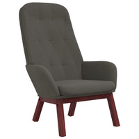 Sedia Relax Grigio Scuro in Velluto 341219