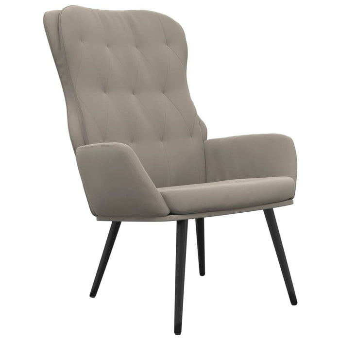 Sedia Relax Grigio Chiaro in Velluto 341229