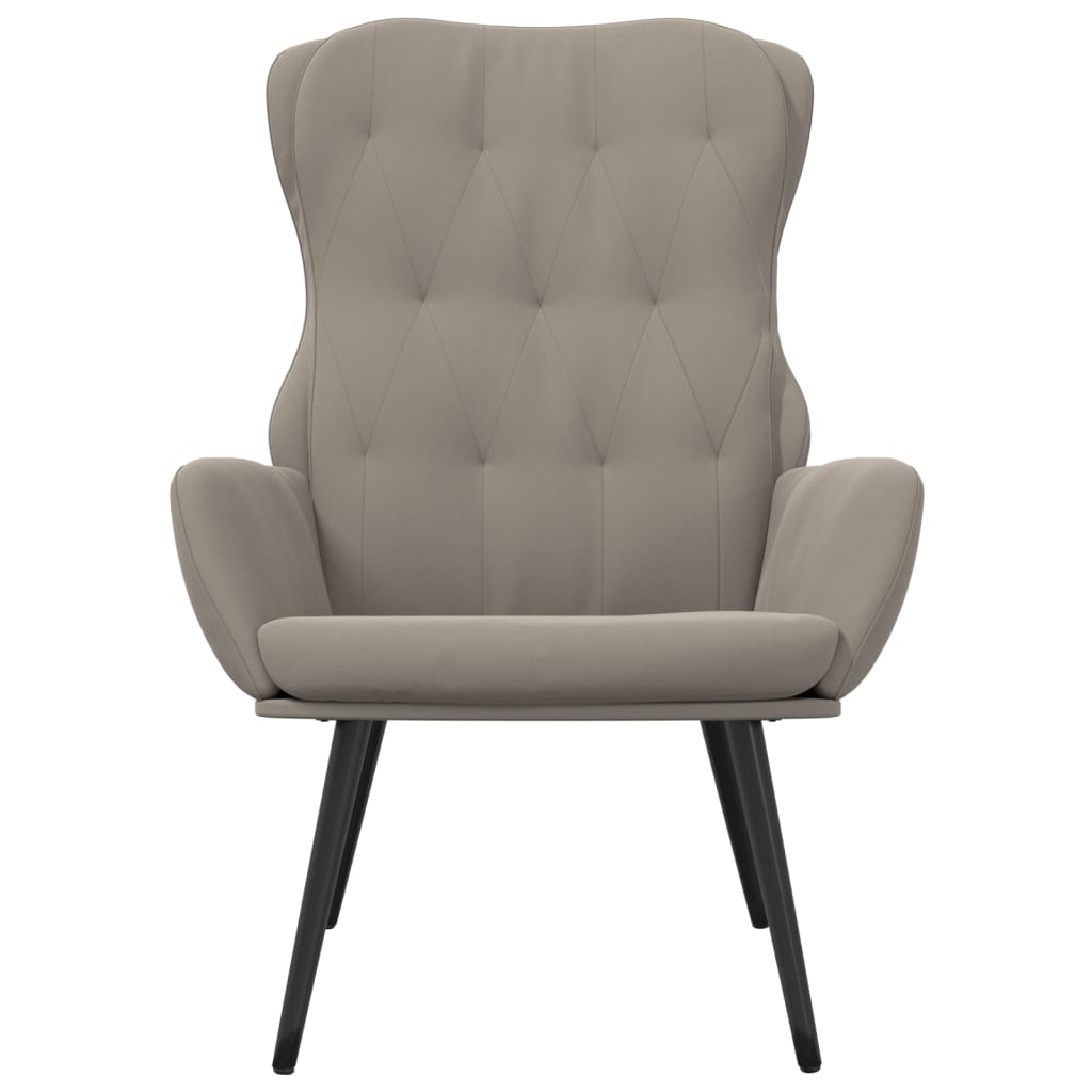 Sedia Relax Grigio Chiaro in Velluto 341229