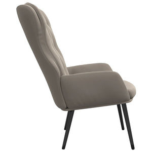 Sedia Relax Grigio Chiaro in Velluto 341229