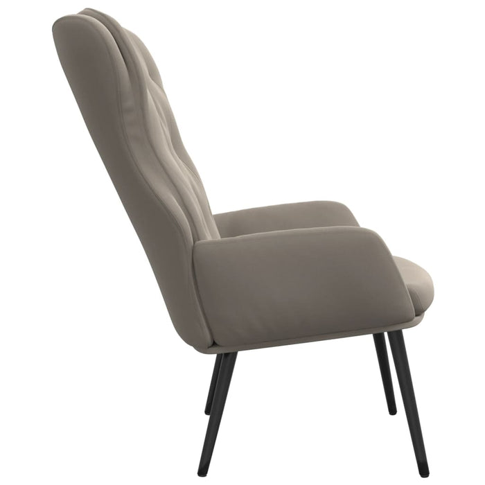 Sedia Relax Grigio Chiaro in Velluto 341229