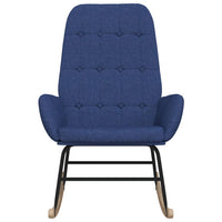 Poltrona a Dondolo Blu in Tessuto 341257