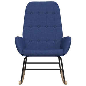 Poltrona a Dondolo Blu in Tessuto 341257