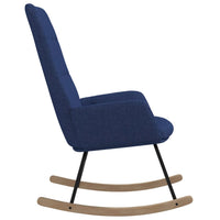 Poltrona a Dondolo Blu in Tessuto 341257