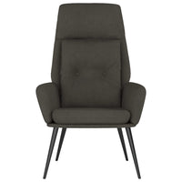 Poltrona Reclinabile Grigio Scuro in Similpelle Scamosciata 341282