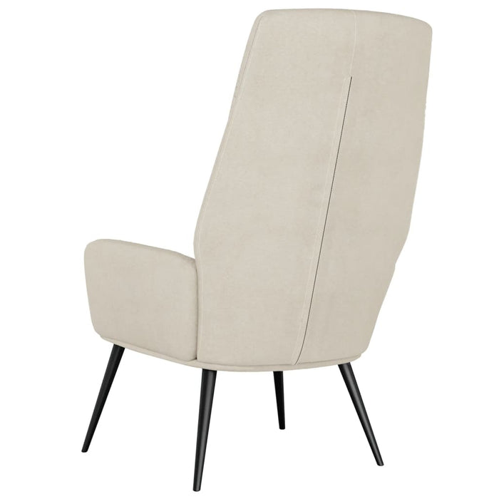 Poltrona Rilassante Crema in Similpelle Scamosciata 341284