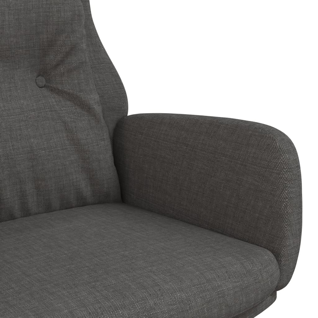 Sedia Relax Grigio Scuro in Tessuto 341291