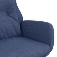 Poltrona Rilassante Blu in Tessuto 341294