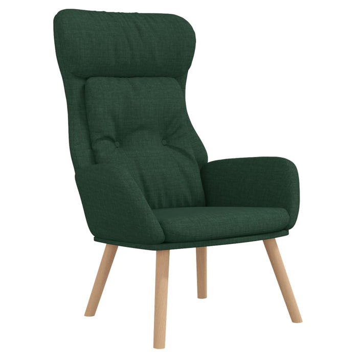Sedia Rilassante Verde Scuro in Tessuto 341295