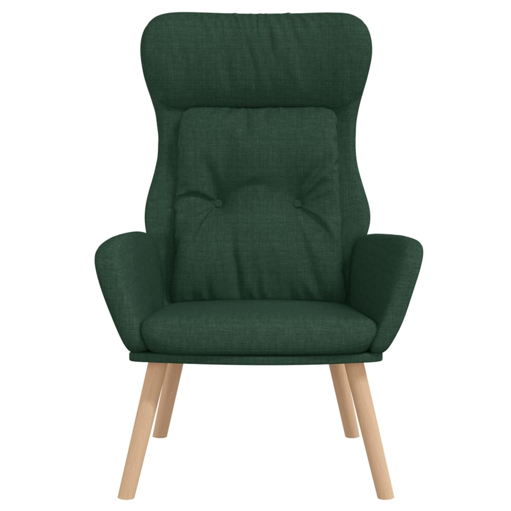 Sedia Rilassante Verde Scuro in Tessuto 341295