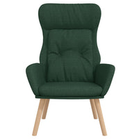 Sedia Rilassante Verde Scuro in Tessuto 341295