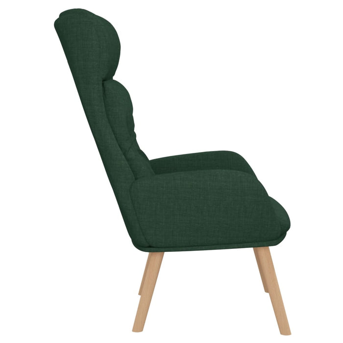 Sedia Rilassante Verde Scuro in Tessuto 341295