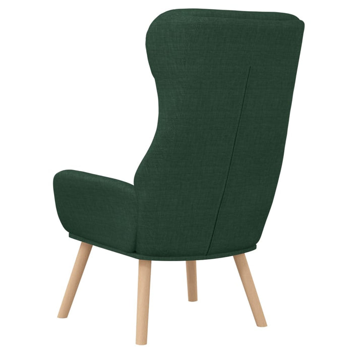 Sedia Rilassante Verde Scuro in Tessuto 341295