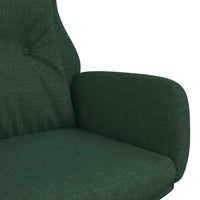 Sedia Rilassante Verde Scuro in Tessuto 341295