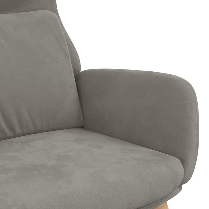 Poltrona Relax Grigio Chiaro in Velluto 341351