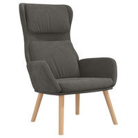 Sedia Relax Grigio Scuro in Velluto 341352