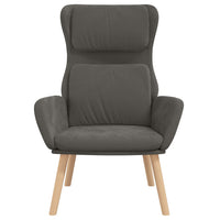 Sedia Relax Grigio Scuro in Velluto 341352