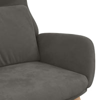 Sedia Relax Grigio Scuro in Velluto 341352