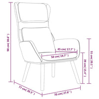 Sedia Relax Grigio Scuro in Velluto 341352