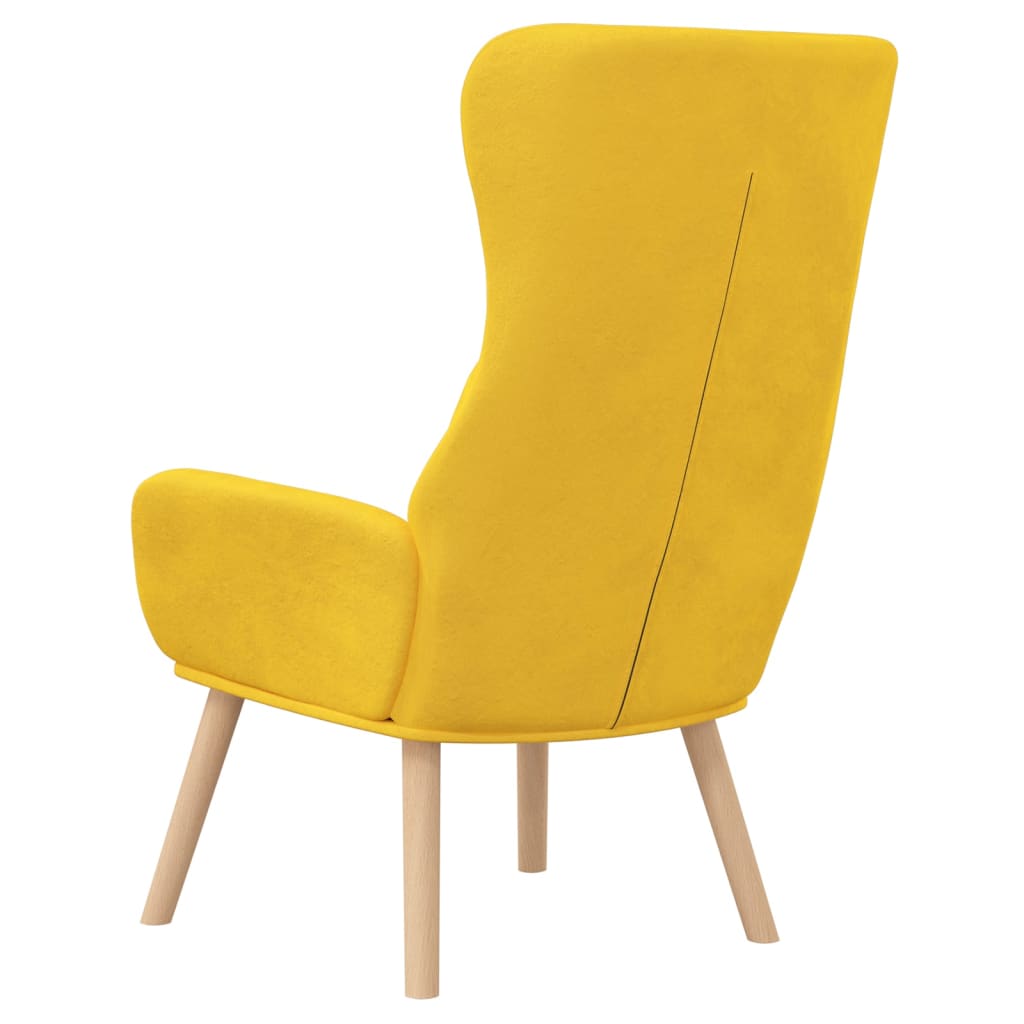 Poltrona Relax Giallo Senape in Velluto 341358