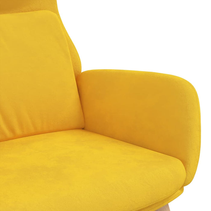 Poltrona Relax Giallo Senape in Velluto 341358