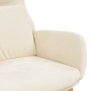 Sedia Relax Bianco Crema Velluto 341360