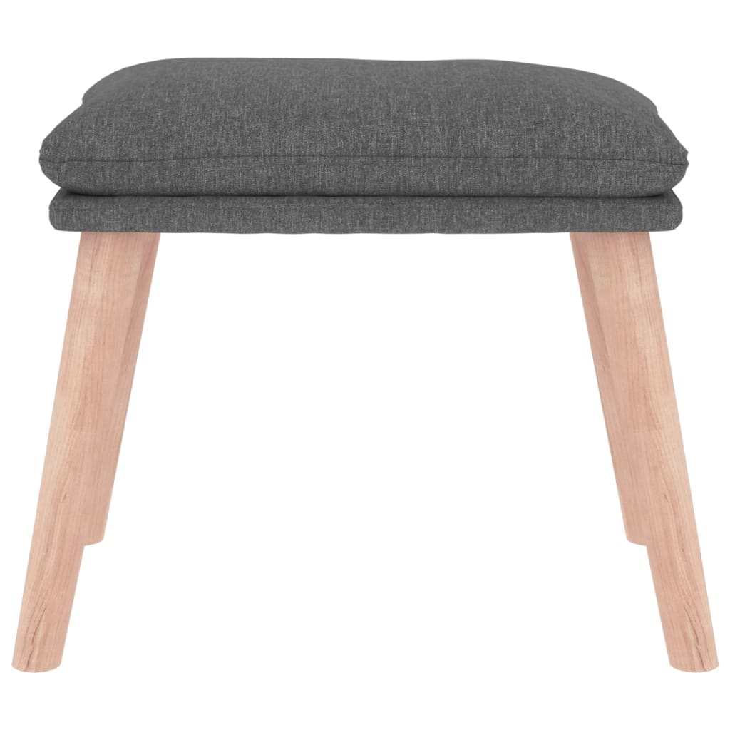 Poggiapiedi Grigio Chiaro 45x29,5x35 cm in Tessuto 341424