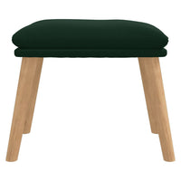 Poggiapiedi Verde Scuro 45x29,5x35 cm in Velluto 341437