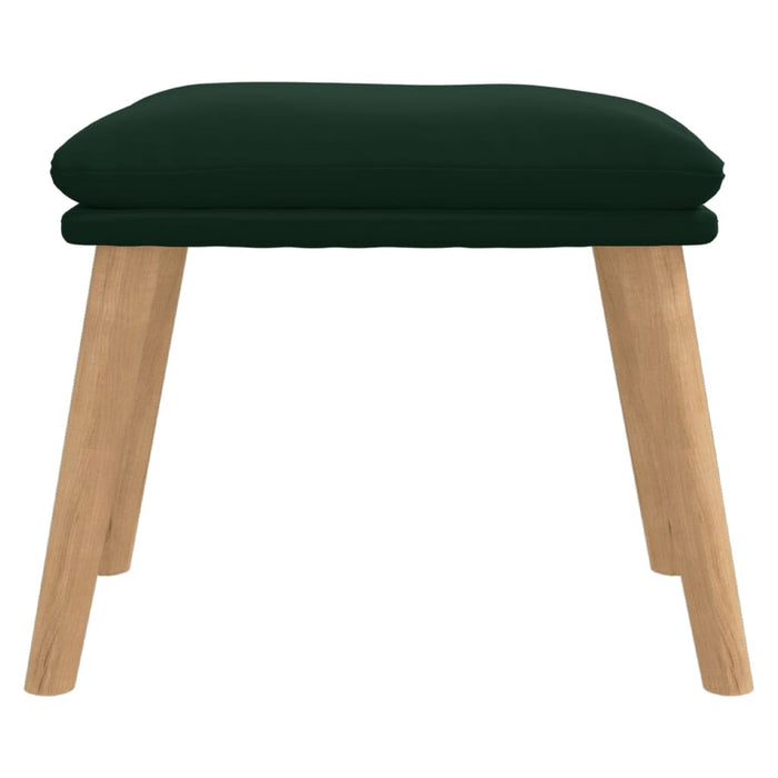 Poggiapiedi Verde Scuro 45x29,5x35 cm in Velluto 341437