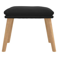 Poggiapiedi Nero 45x29,5x39 cm in Velluto cod mxl 67362