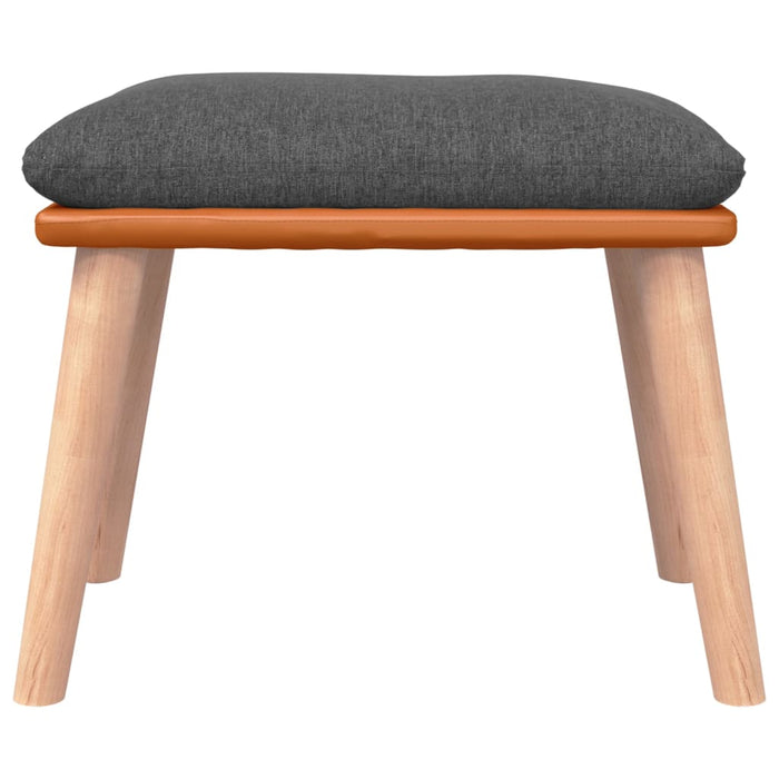 Sgabello Grigio Scuro 45x29,5x35 cm in Tessuto e Similpelle 341447