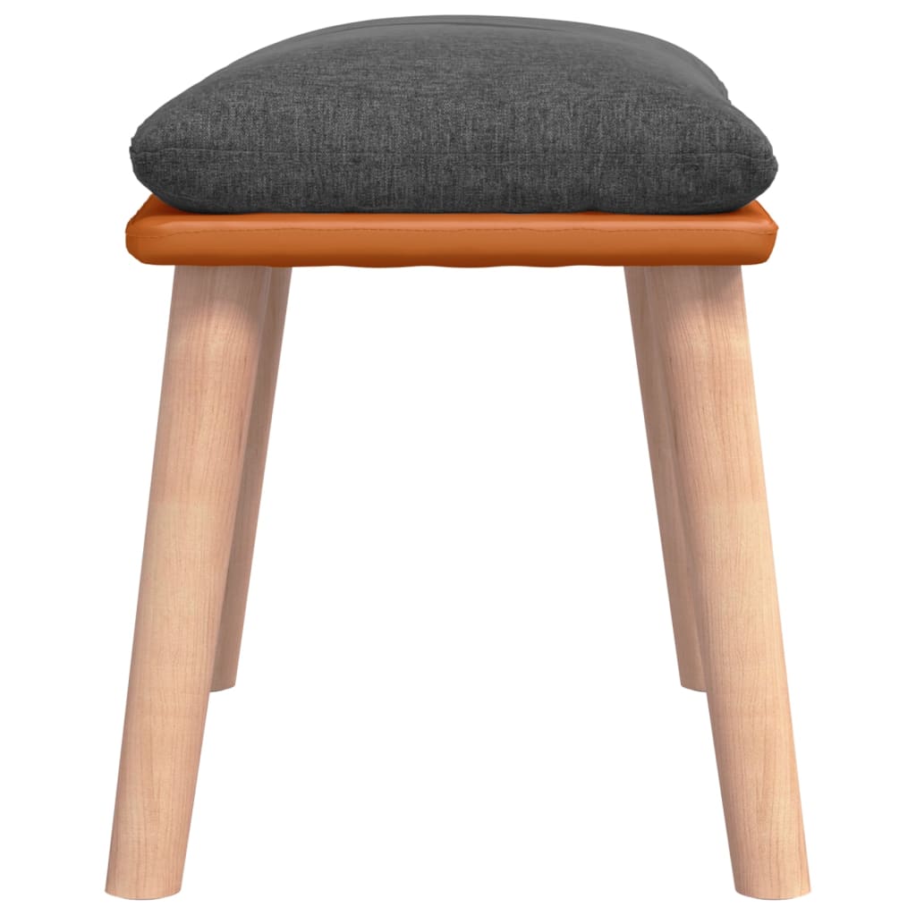 Sgabello Grigio Scuro 45x29,5x39cm in Tessuto e Similpelle cod mxl 71380