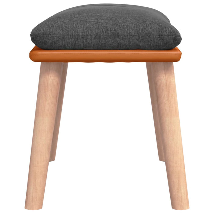 Sgabello Grigio Scuro 45x29,5x39cm in Tessuto e Similpelle cod mxl 71380