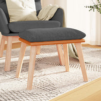 Sgabello Grigio Scuro 45x29,5x39cm in Tessuto e Similpelle cod mxl 71380