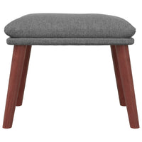 Poggiapiedi Grigio Chiaro 45x29,5x35 cm in Tessuto 341457