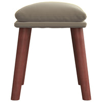 Poggiapiedi Grigio Chiaro 45x29,5x35 cm in Velluto 341468