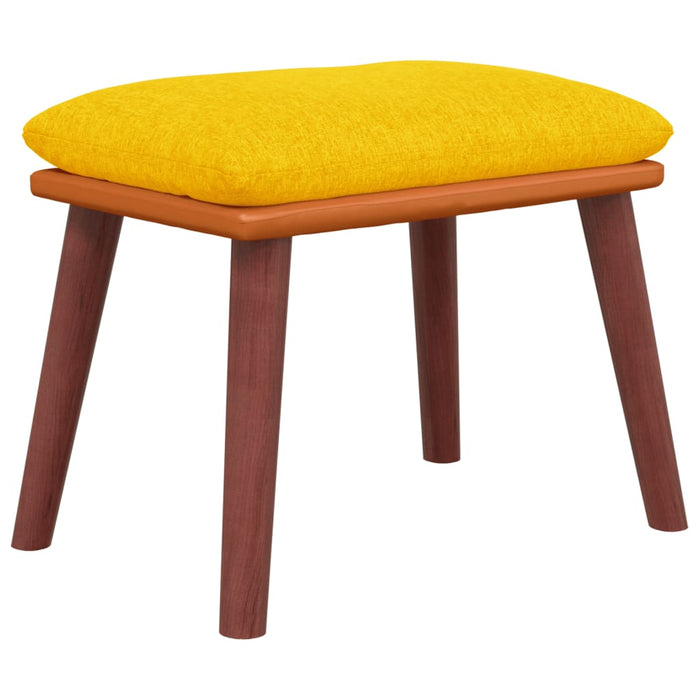 Poggiapiedi Giallo Senape 45x29,5x35 cm in Tessuto e Similpelle 341486