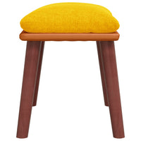 Poggiapiedi Giallo Senape 45x29,5x35 cm in Tessuto e Similpelle 341486