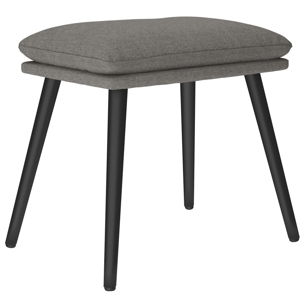 Poggiapiedi Grigio Chiaro 45x29,5x35 cm in Tessuto 341493