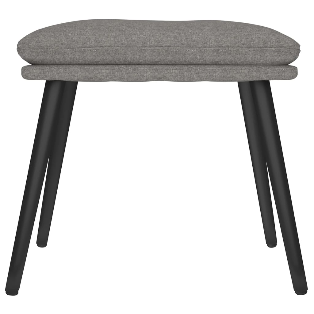 Poggiapiedi Grigio Chiaro 45x29,5x35 cm in Tessuto 341493