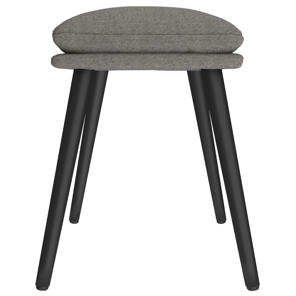 Poggiapiedi Grigio Chiaro 45x29,5x35 cm in Tessuto 341493