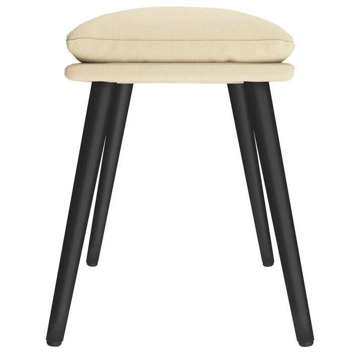 Poggiapiedi Crema 45x29,5x35 cm in Tessuto 341495