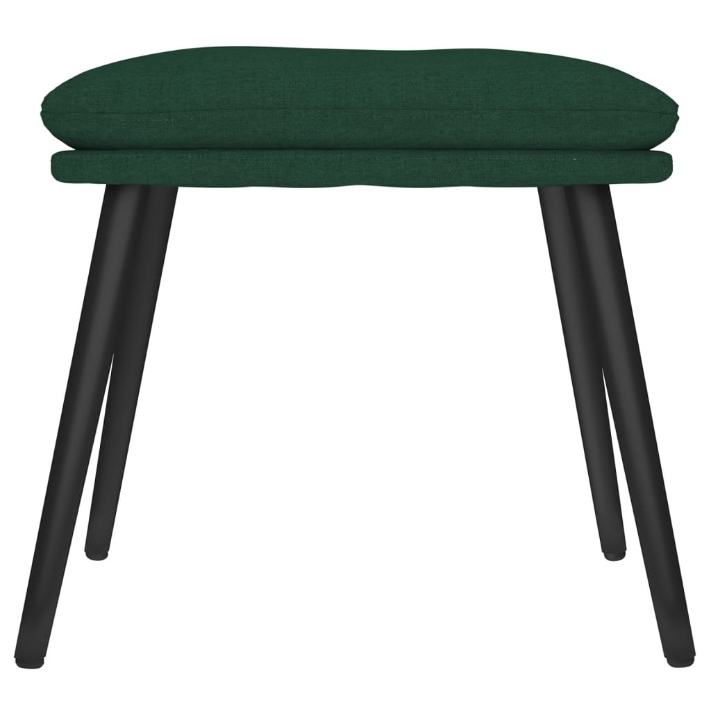 Poggiapiedi Verde Scuro 45x29,5x35 cm in Tessuto 341498