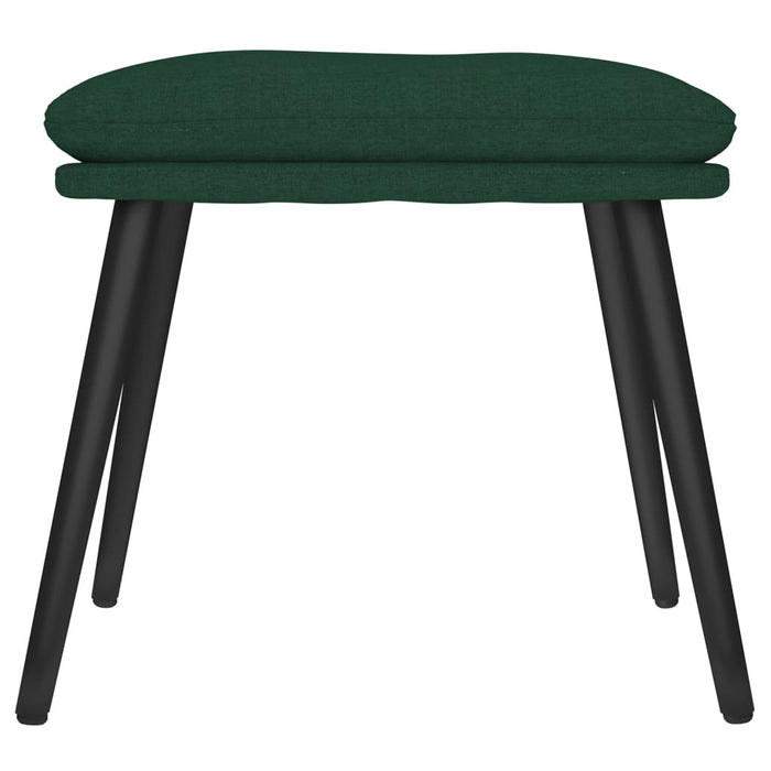 Poggiapiedi Verde Scuro 45x29,5x35 cm in Tessuto 341498